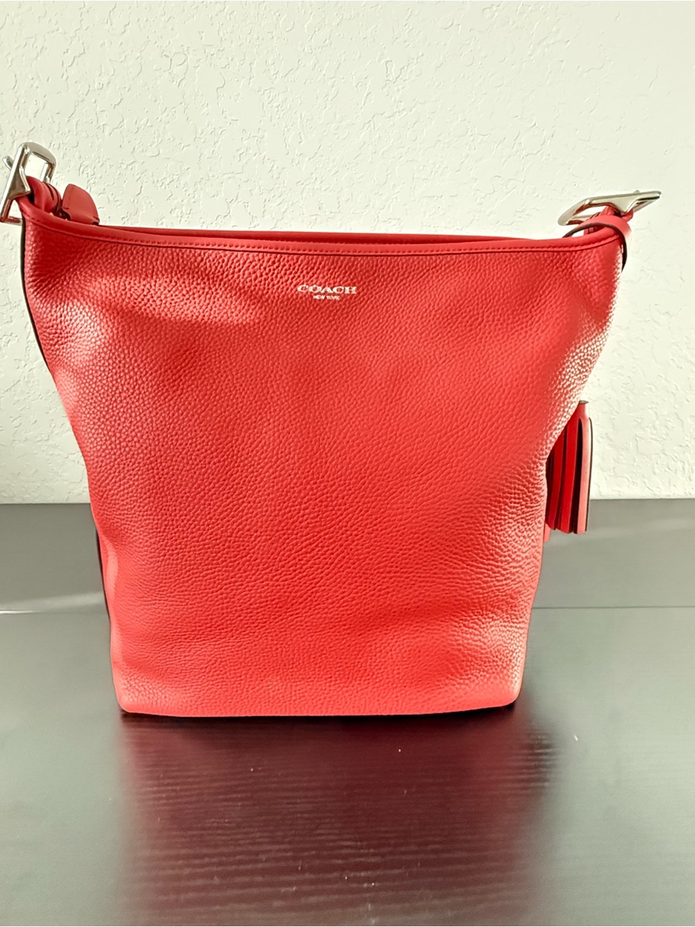 Coach Legacy Duffle Bag with Tassel & Adjustable Shoulder Strap